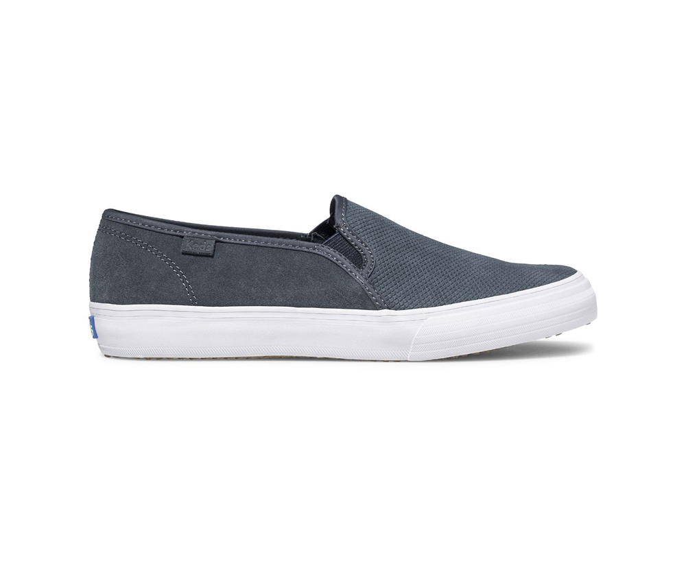 Slip Ons Keds Mujer Grises - Double Decker Suede - 4062-MFWKH